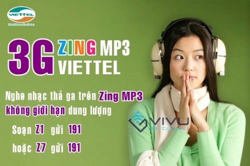 Dùng Zing không giới hạn data với gói 3G ZING Viettel